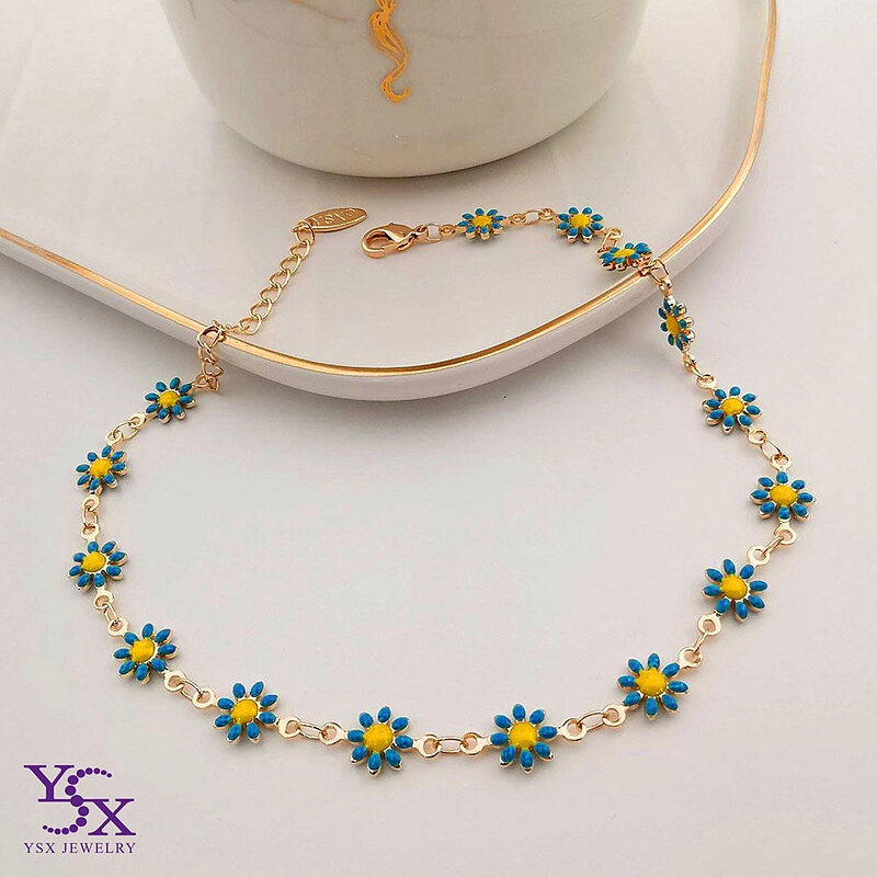 خرید غیرحضوری پابند گل‌دار برند YSX مناسب استایل تابستانی