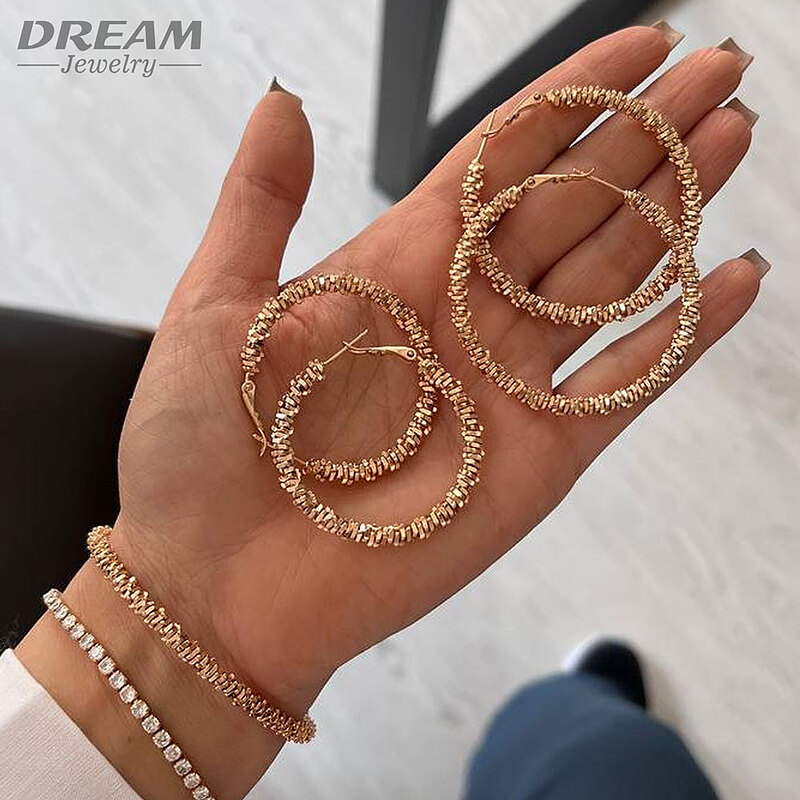 گوشواره حلقه ای سایز بزرگ مدل خاویاری